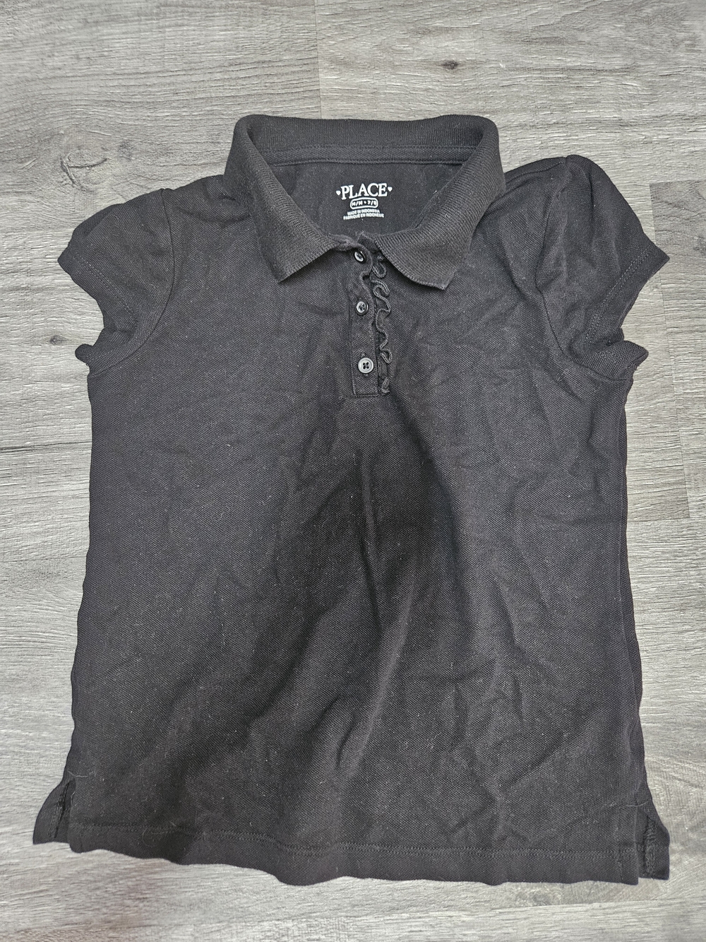 The Children's Place Black Uniform Girls Polo